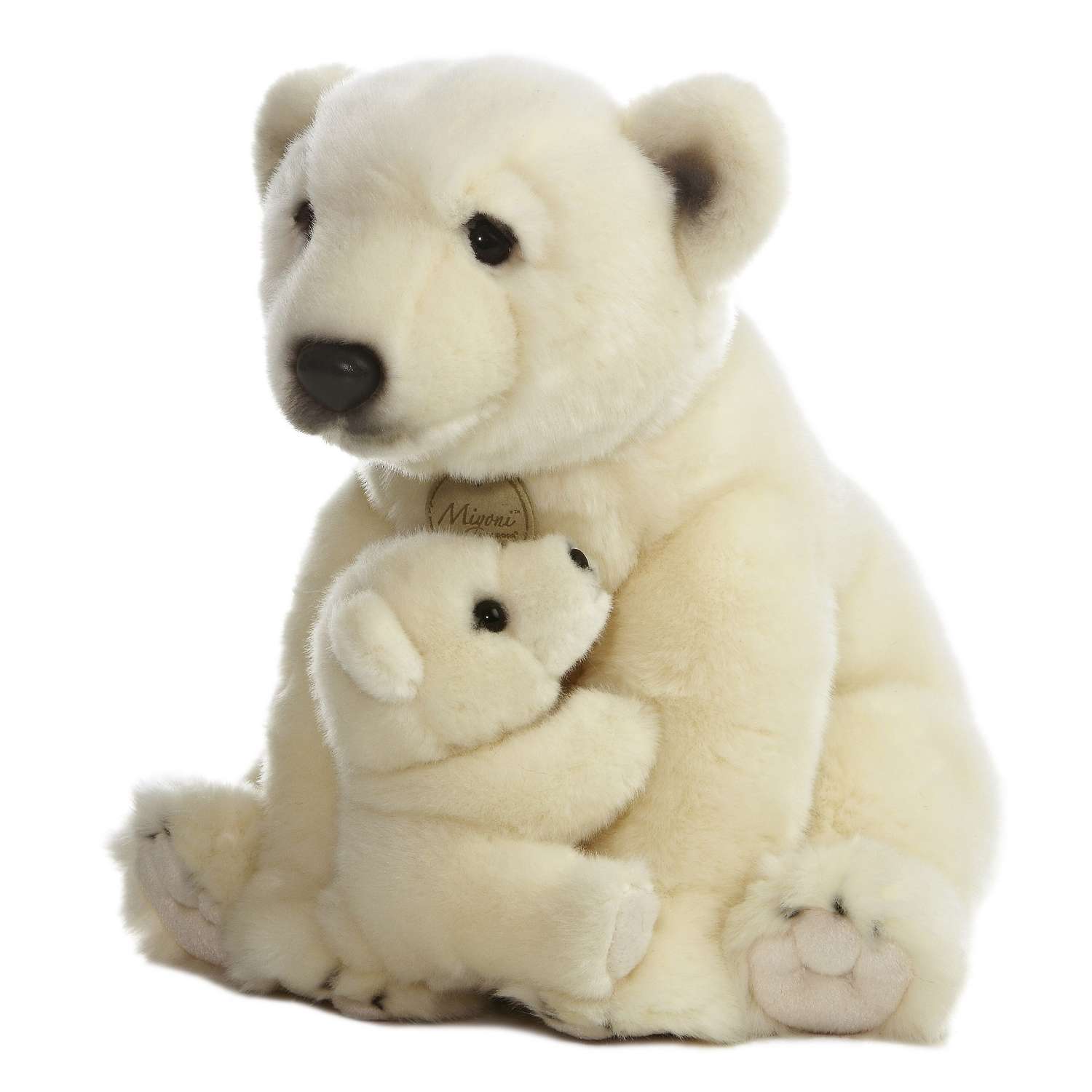 Игрушка мягкая Aurora мишка Полярная с медвежонком - фото 1