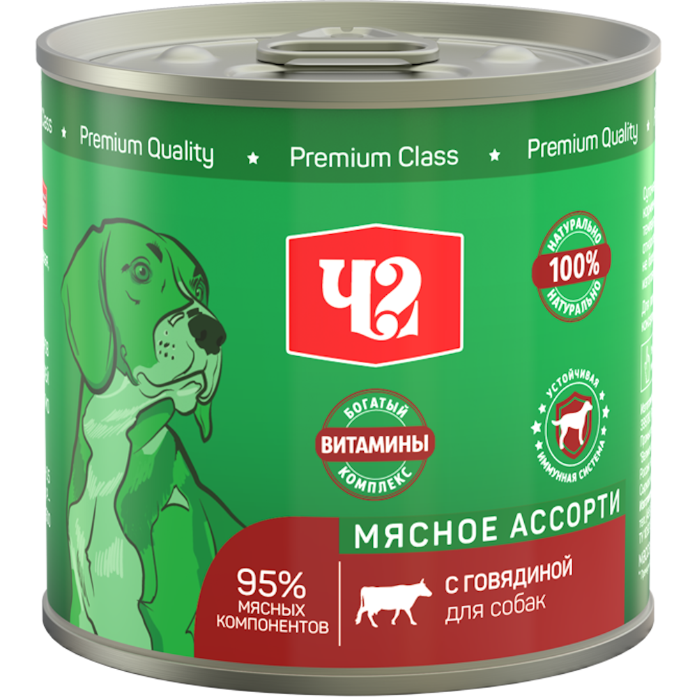 Корм для собак влажный Четвероногий Гурман Мясное ассорти с говядиной 240г - фото 1