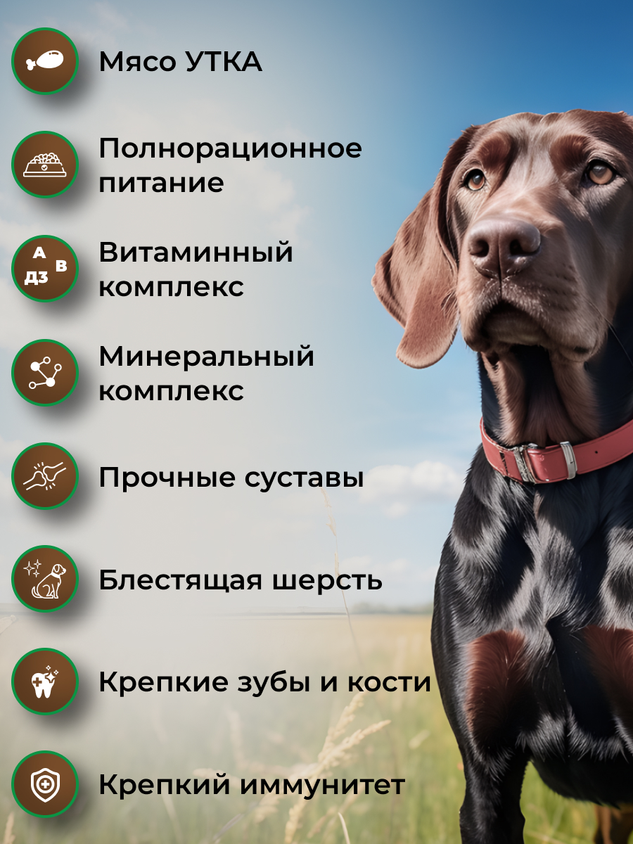 Сухой корм Frais Duck Plus для собак средних и крупных пород - фото 7