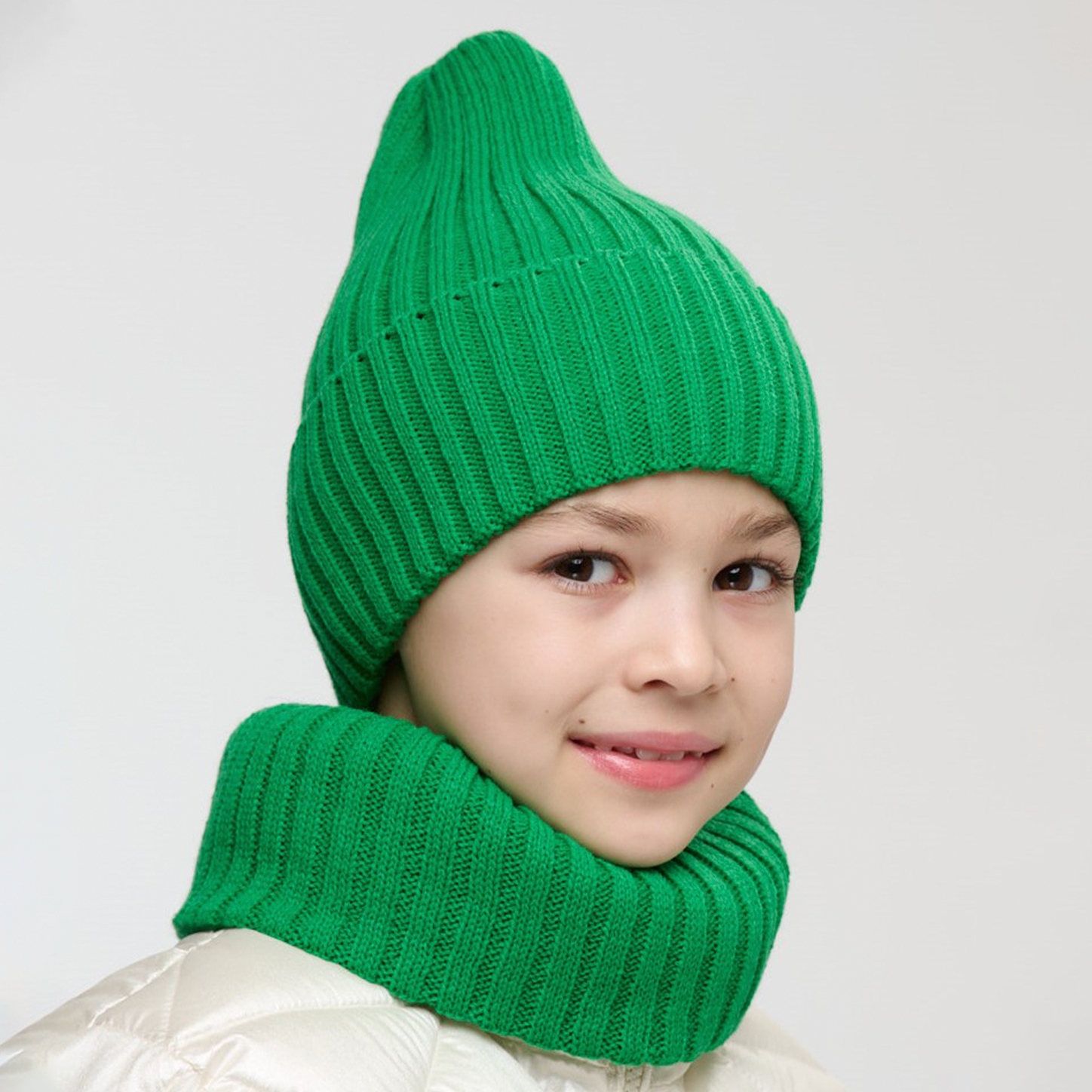 Шапка и снуд KUBRIO NYC-H-45-pumpW-green - фото 5