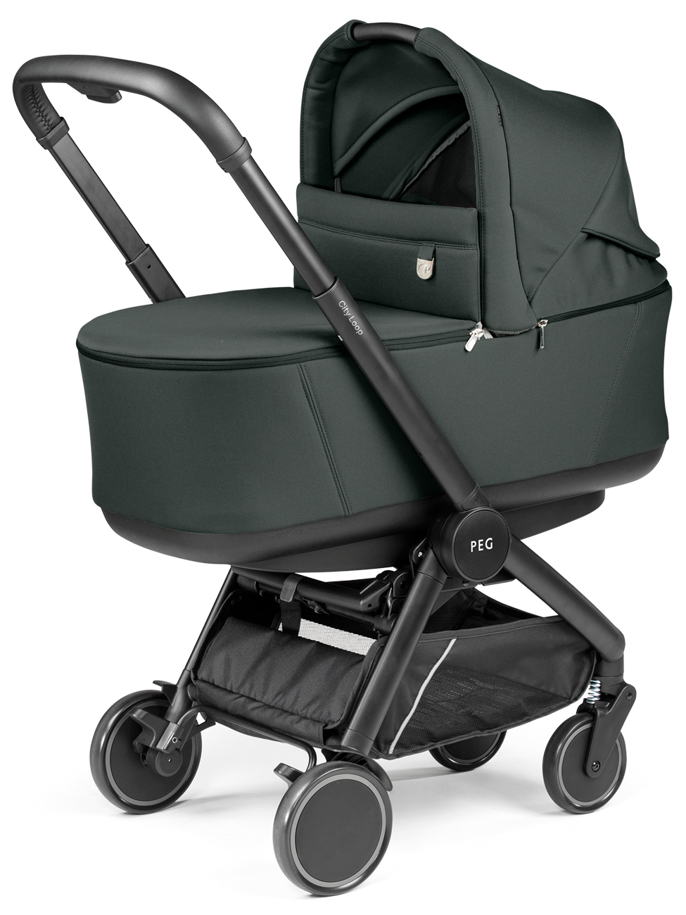 Коляска люлька Peg-Perego City Loop зеленый - фото 1