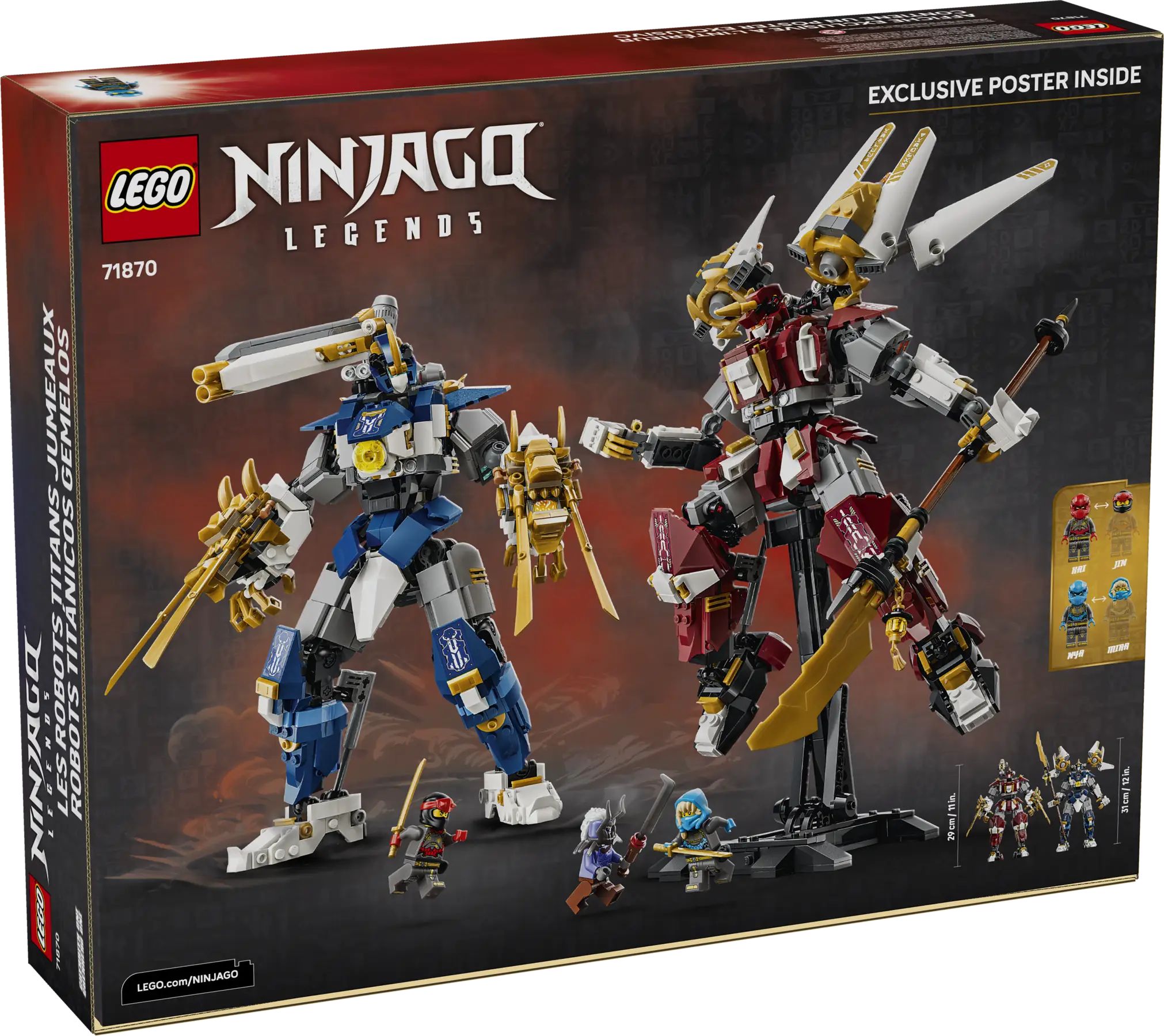 Конструктор LEGO NINJAGO Титановые роботы близнецы 1707 дет. - фото 7