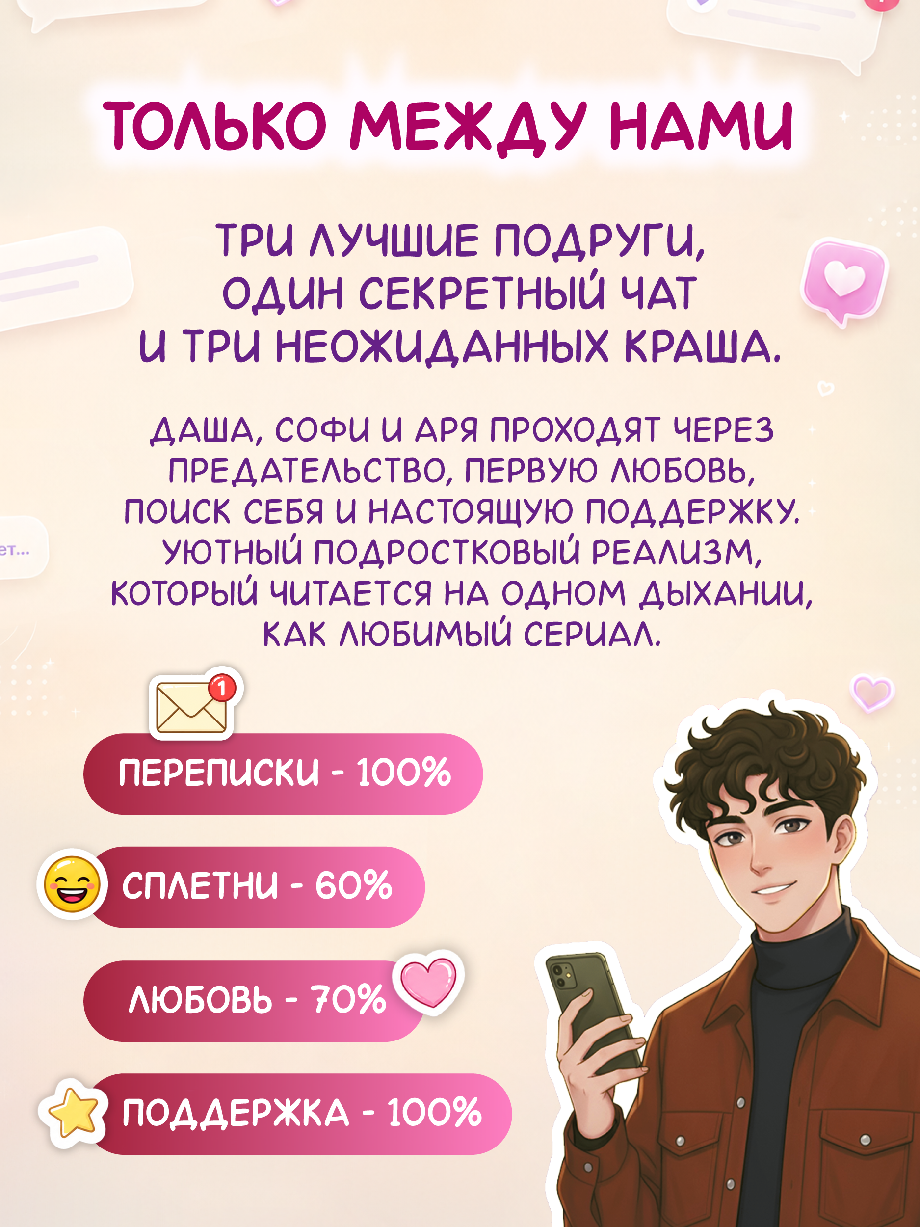 Книга Проф-Пресс роман для девочек Чат-роман Только между нами - фото 2
