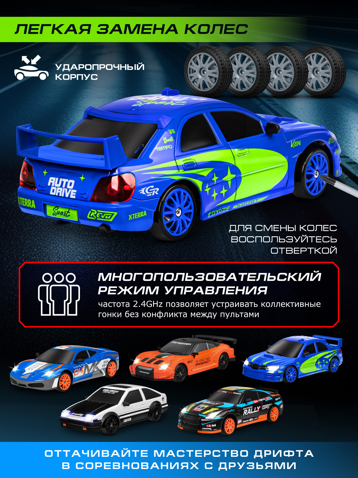 Автомобиль РУ AUTODRIVE 1:24 - фото 3