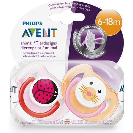 Пустышка Philips Avent ортодонтическая от 6 мес. 2 шт.