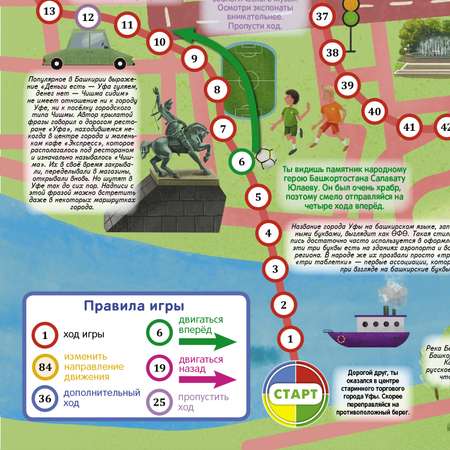 Настольная игра РУЗ Ко Уфа Путешествие по городу