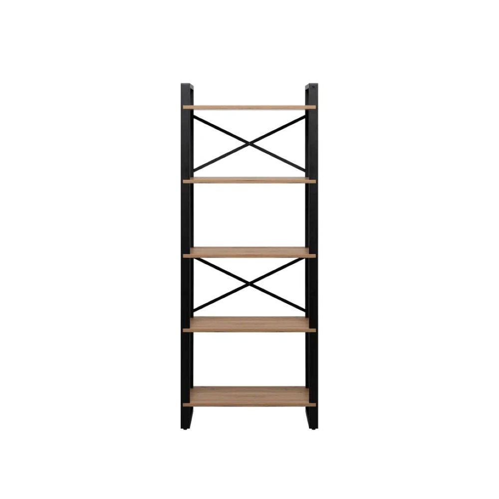 Стеллаж Leset Стилвуд 125 Черный/Дуб крафт золотой - фото 2