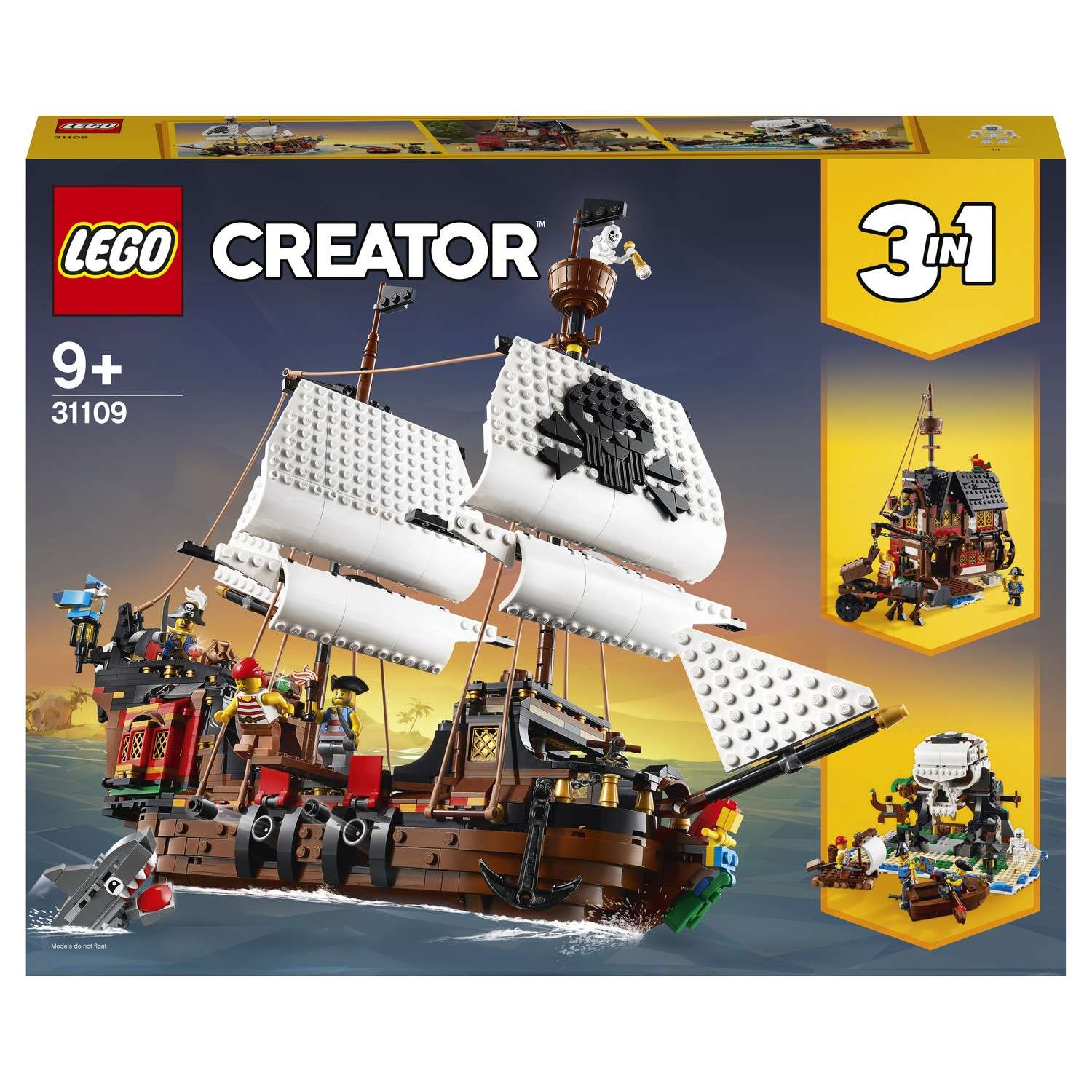 Конструктор LEGO Creator Пиратский корабль блочный - фото 2