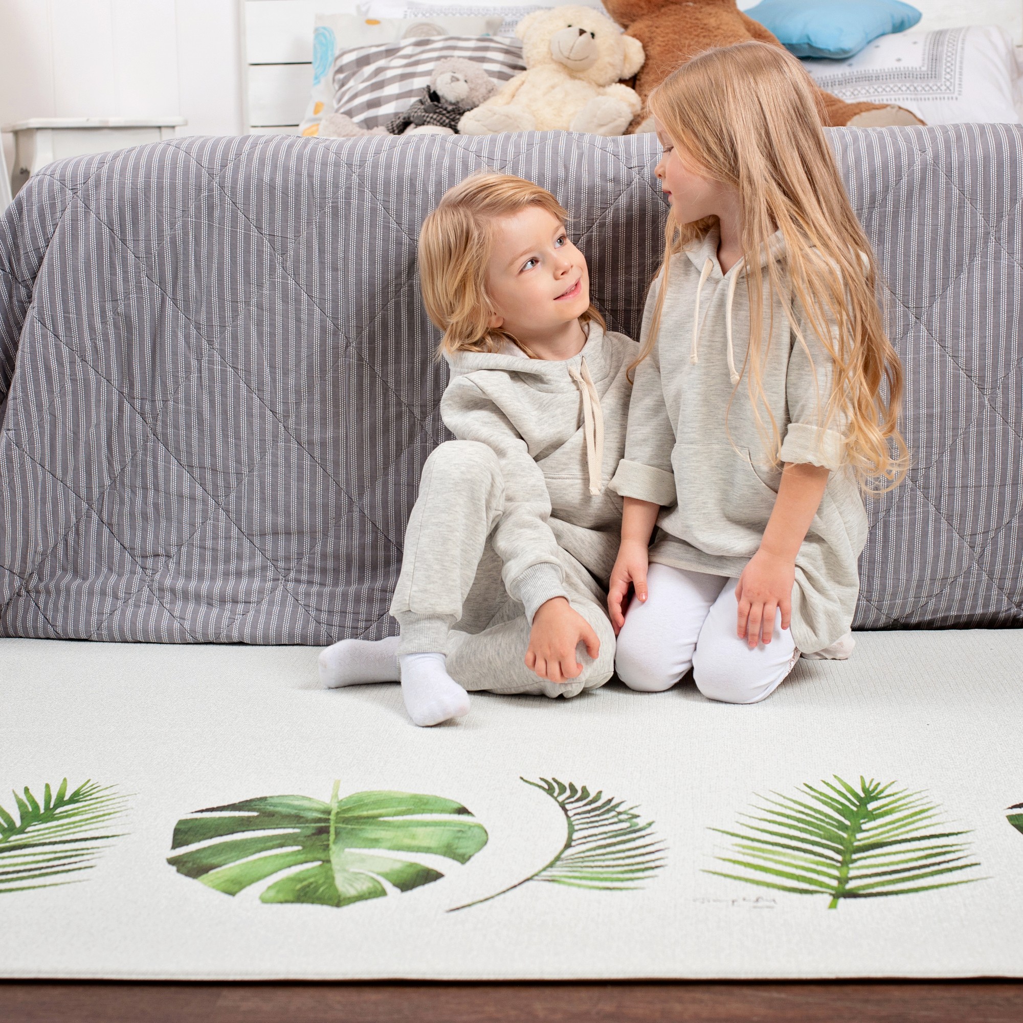 Коврик двухсторонний PARKLON Pure Soft Монстера и Холмы PB-932-BCHW - фото 10