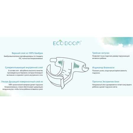Подгузники ECO BOOM Eco XL 28 шт.