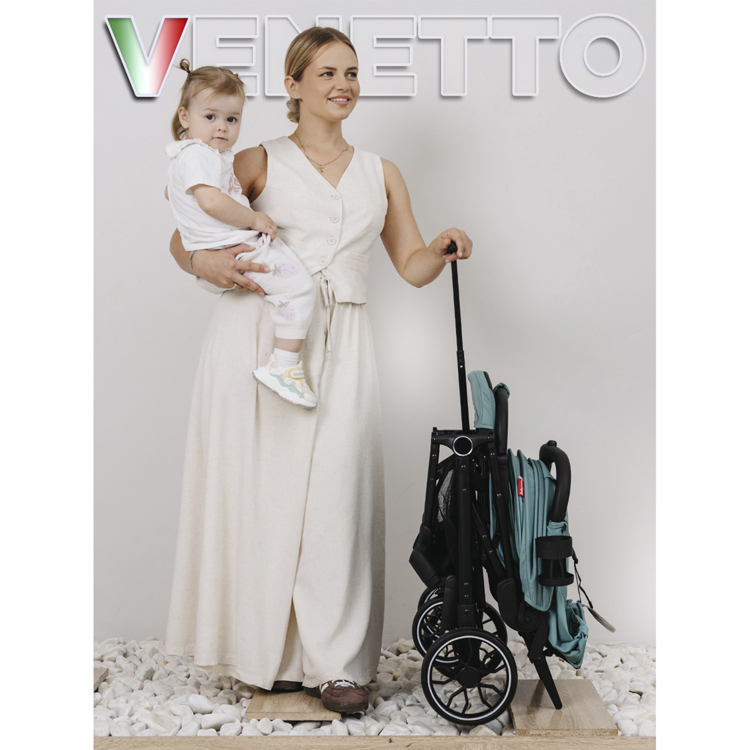 Коляска прогулочная BabyCare Venetto Изумрудный голубой - фото 21