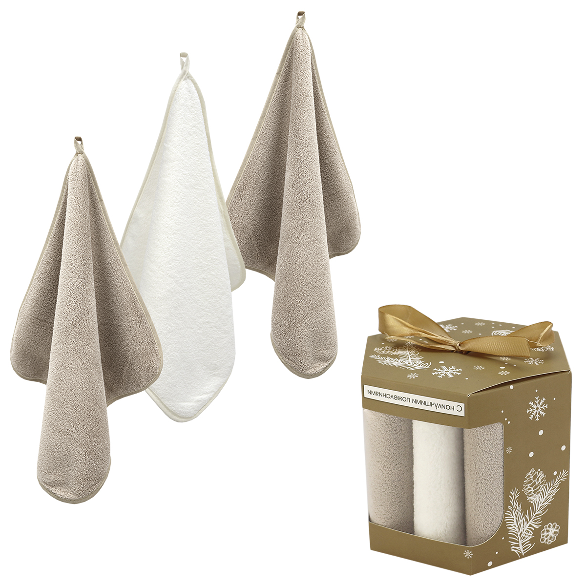 Полотенце BRAVO Зима 30 x 30 см 3 шт. - фото 4