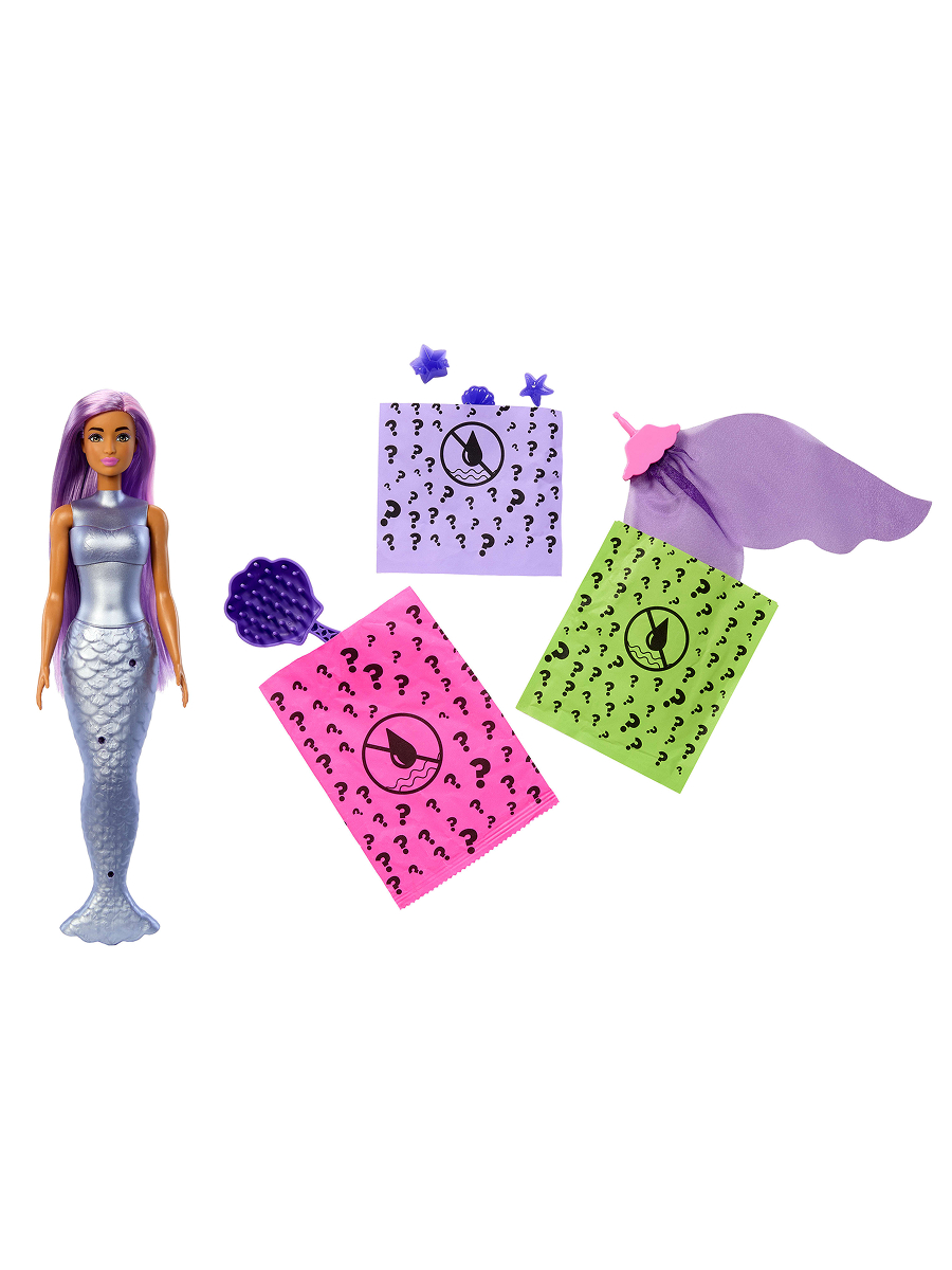 Кукла модельная Barbie Color Reveal Русалочка сюрприз высота 29 см JMW61/JFV58 - фото 12