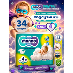 Подгузники Monno 4 (7-18) 34 шт.