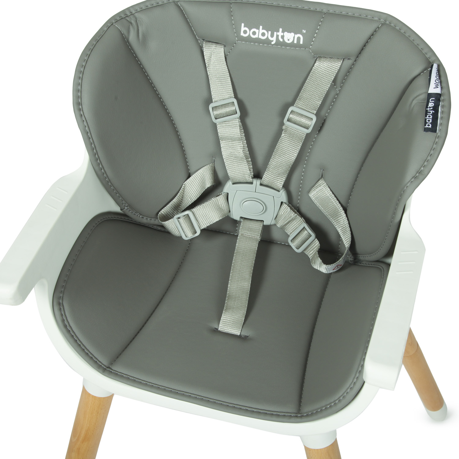 Стульчик для кормления Babyton Woody Grey трансформер - фото 10