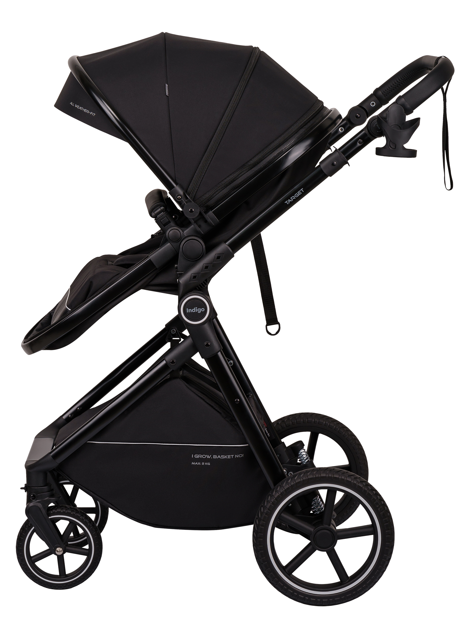 Коляска трансформер Indigo Target 3в1 черный - фото 31