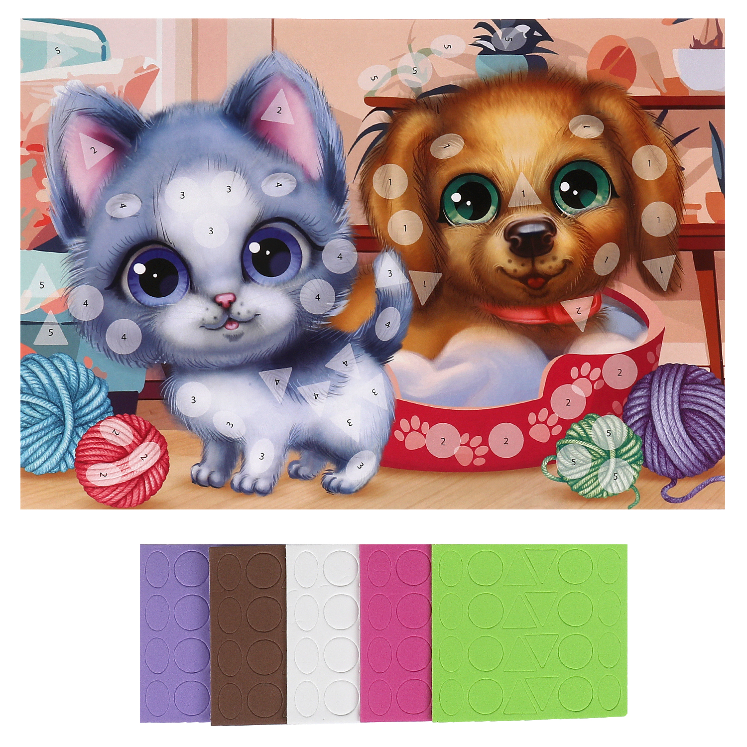 Картина по номерам Multiart Котик и песик - фото 2