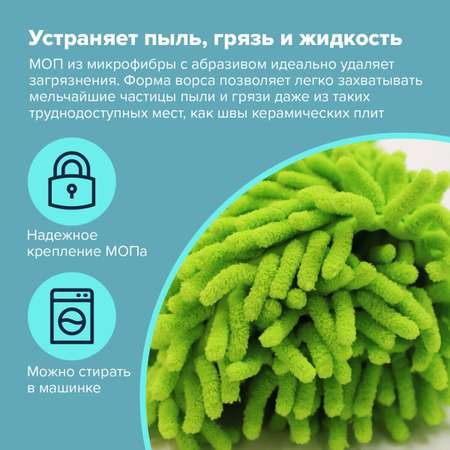 Швабра для мытья пола Любаша с флаундером для мытья пола 40 см