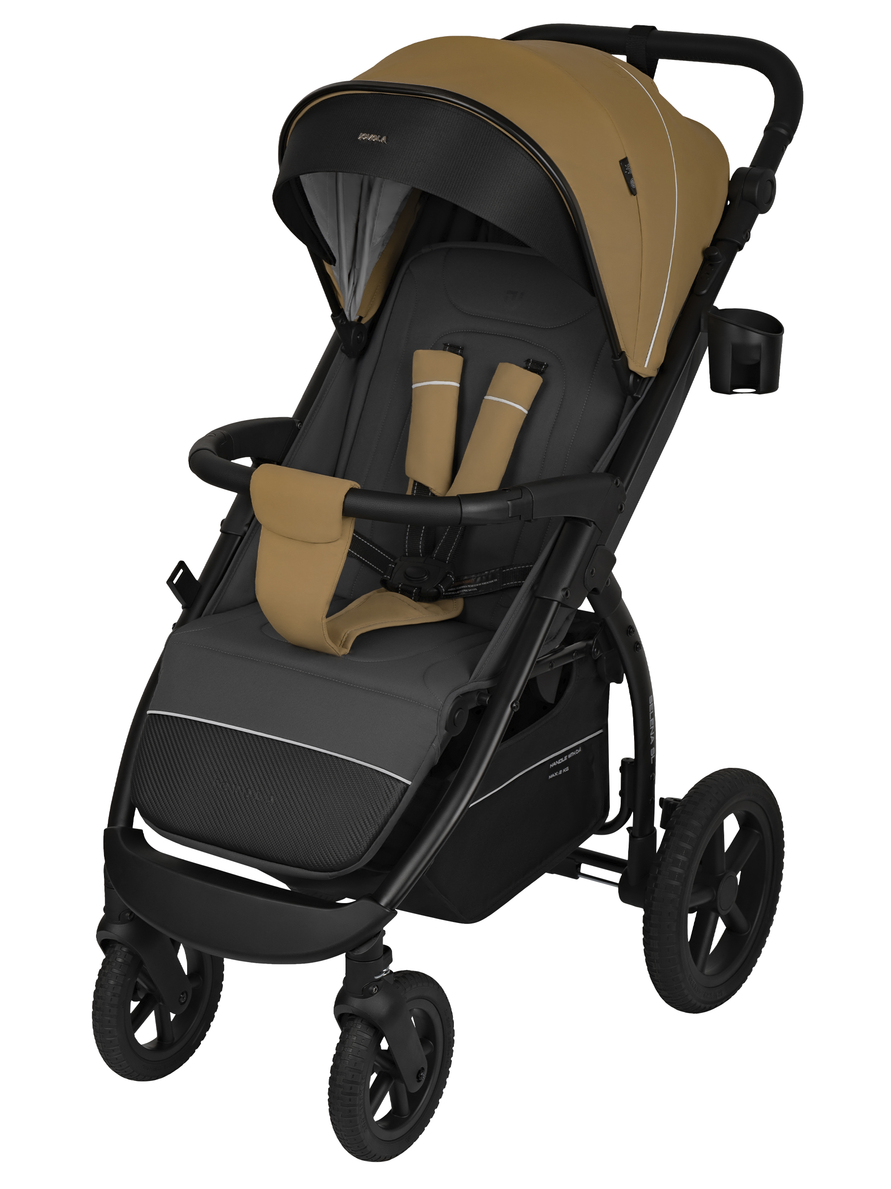 Коляска прогулочная JOVOLA Selena SL, бежевый-серый - фото 1