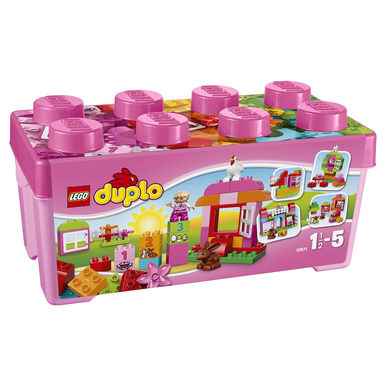 Конструктор LEGO DUPLO Лучшие друзья курочка и кролик блочный - фото 2