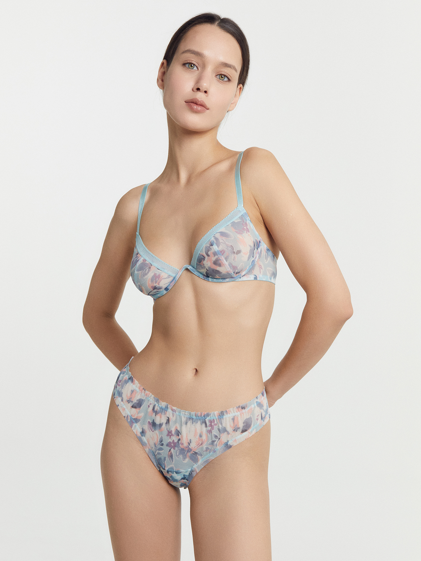 Бюстгальтер Mark Formelle (Марк Формэль) 512520/крупные цветы на мятном - фото 5