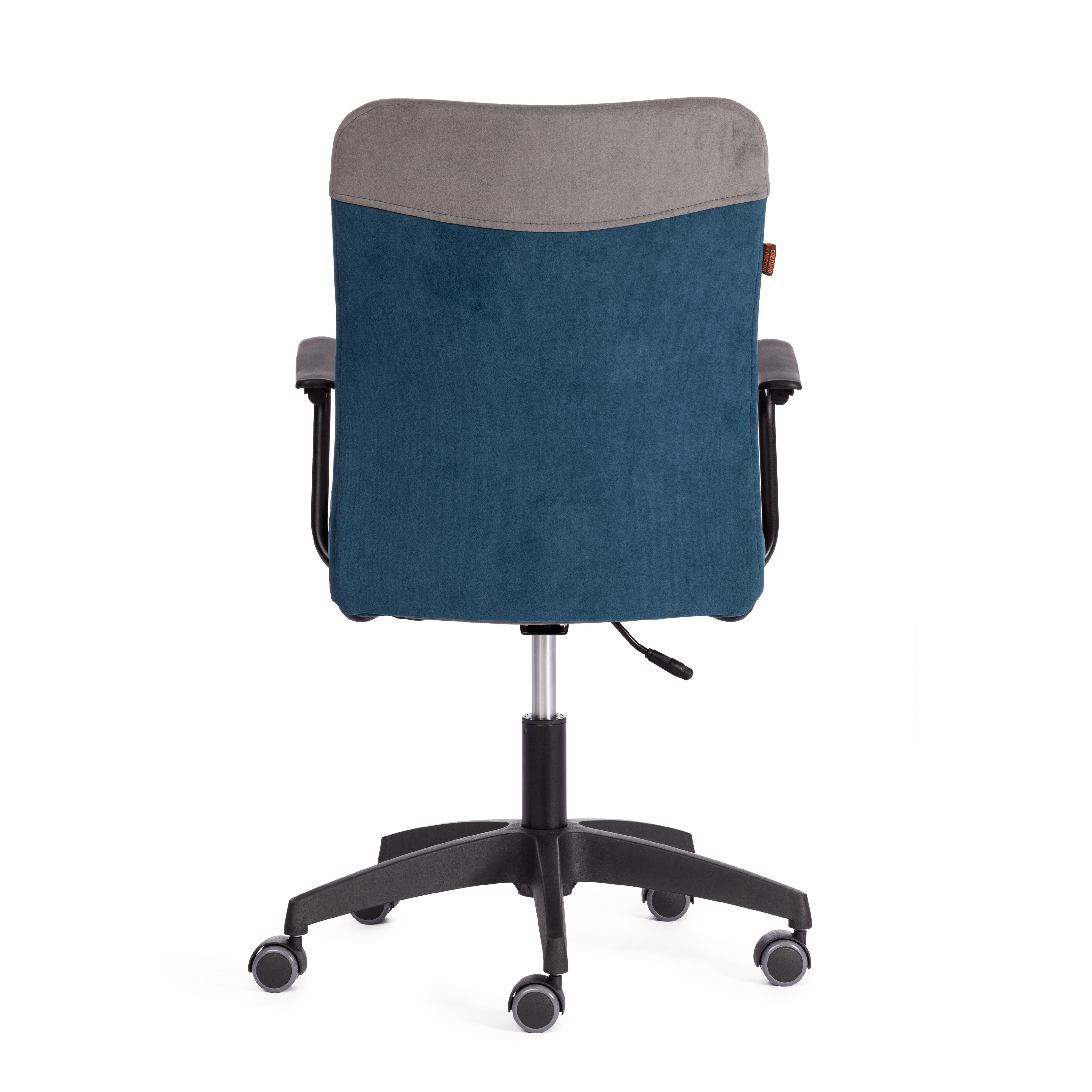 Компьютерное кресло TETCHAIR Флай флок серый синий - фото 5