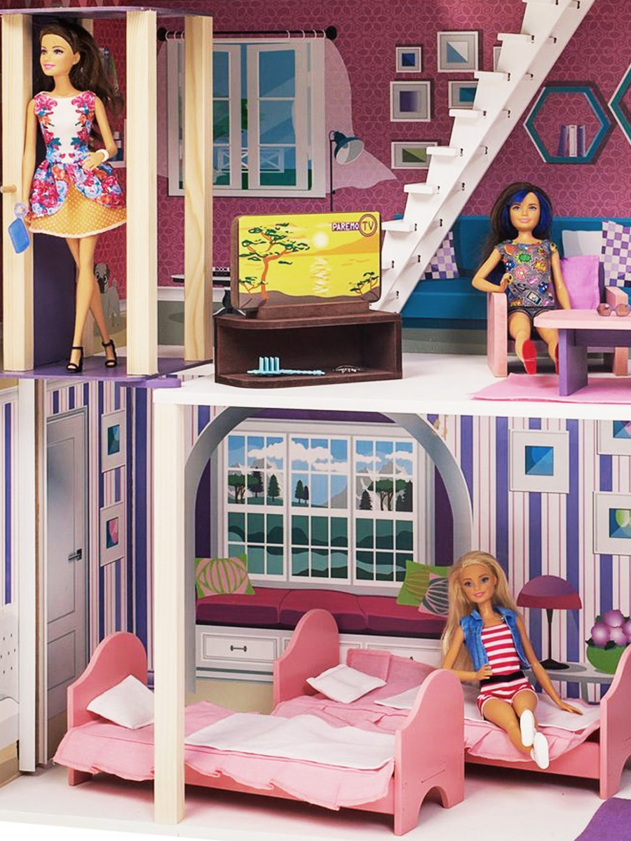 Домик для кукол PAREMO 121 см с мебелью PD318-14 - фото 10