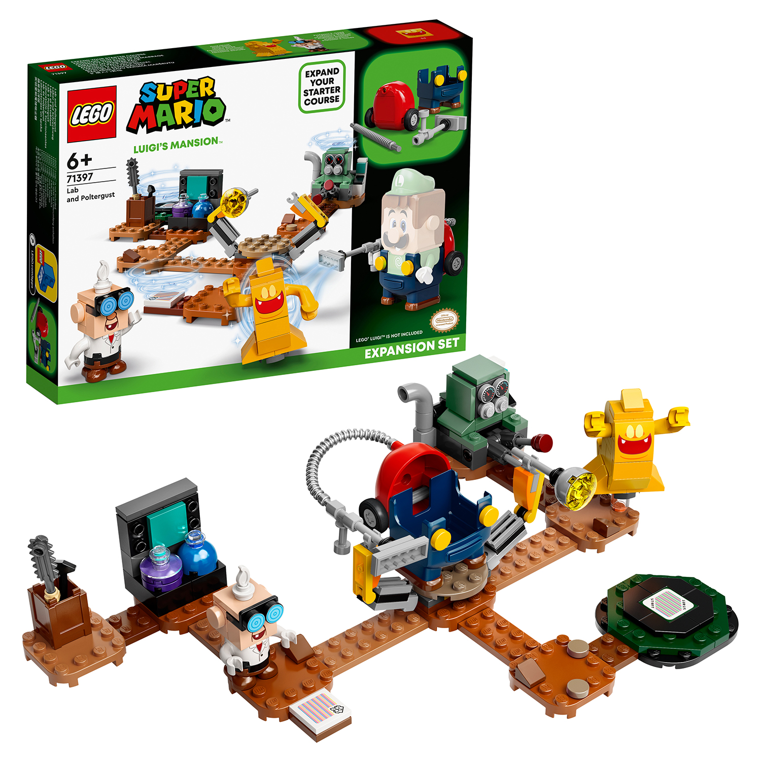 Конструктор LEGO Super Mario Luigi Mansion Lab Poltergust 179 дет. - фото 1