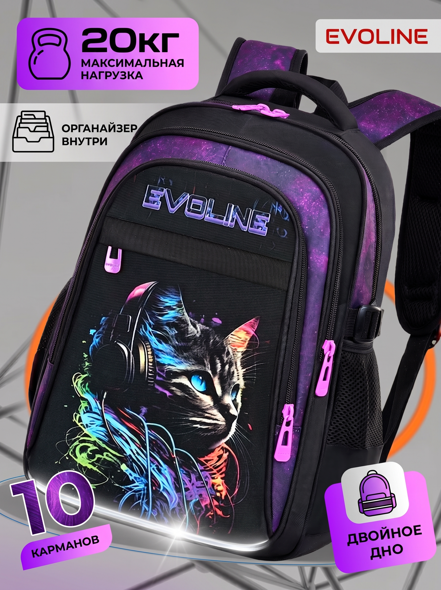 Рюкзак Evoline Кошка - фото 14