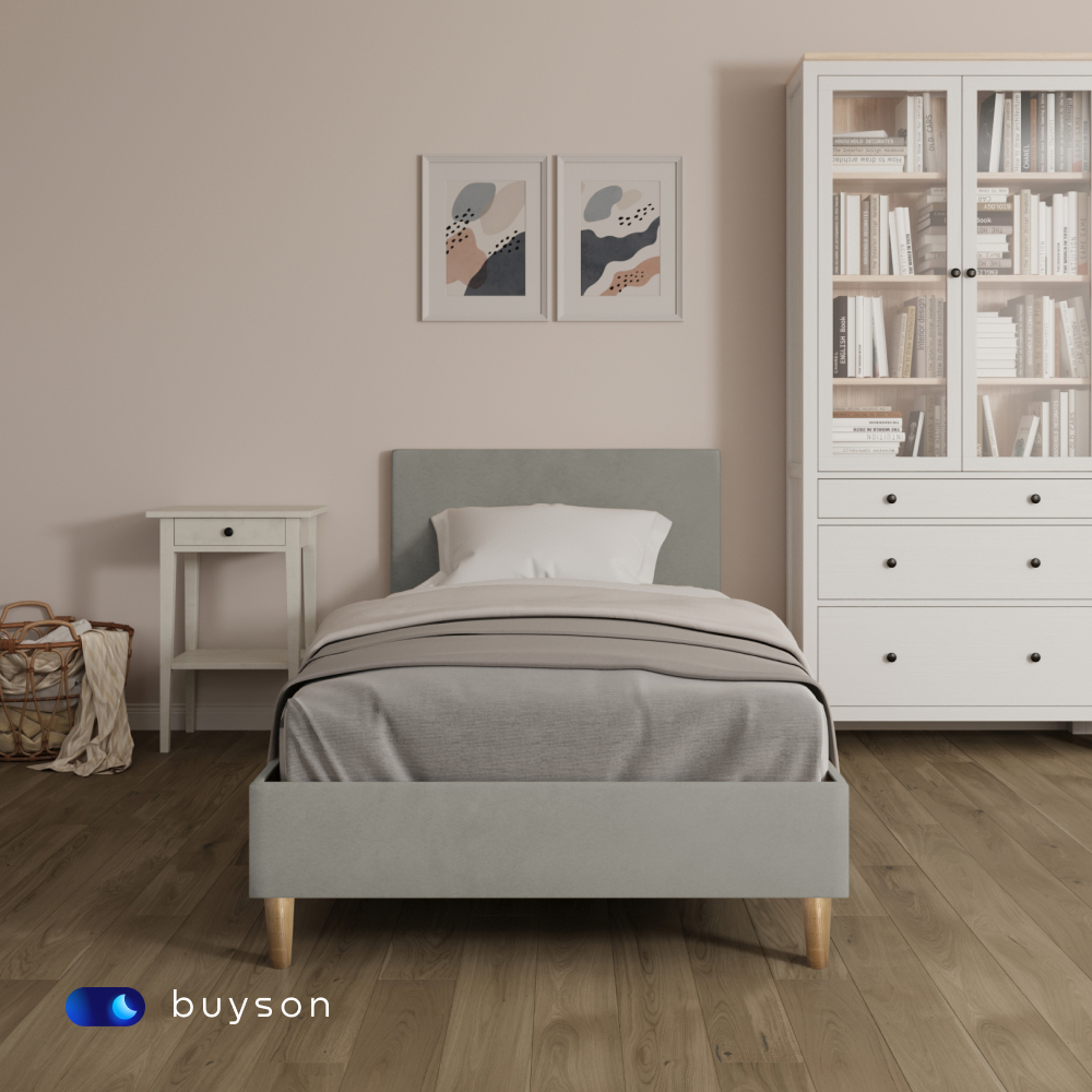 Кровать односпальная buyson BuyStyle (серый) - фото 10