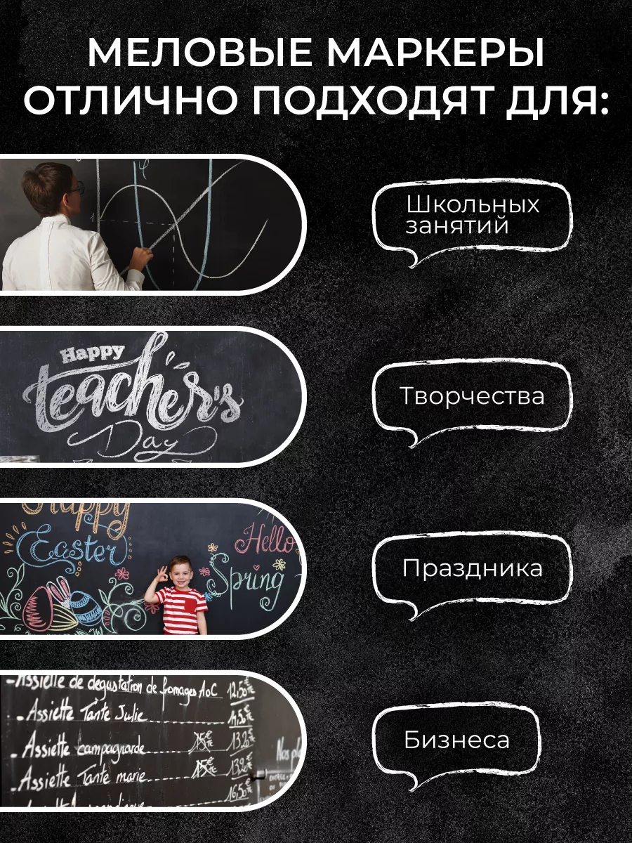 Маркеры AXLER меловые 3 шт. - фото 5