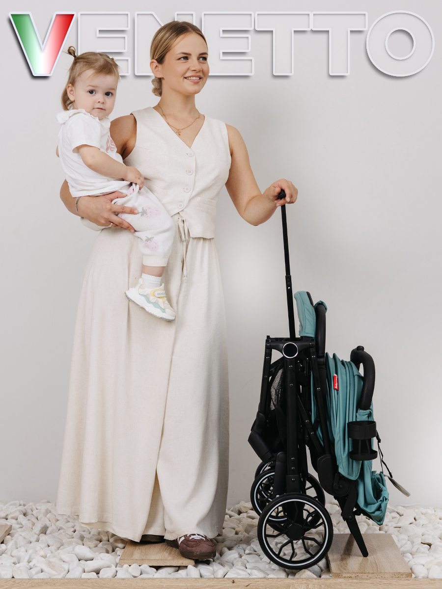 Коляска прогулочная BabyCare Venetto Зеленый хаки - фото 21