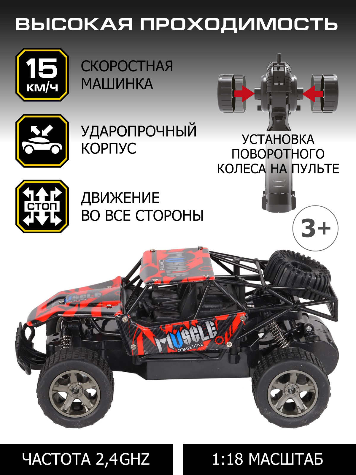 Внедорожник РУ AUTODRIVE 1:18 - фото 2