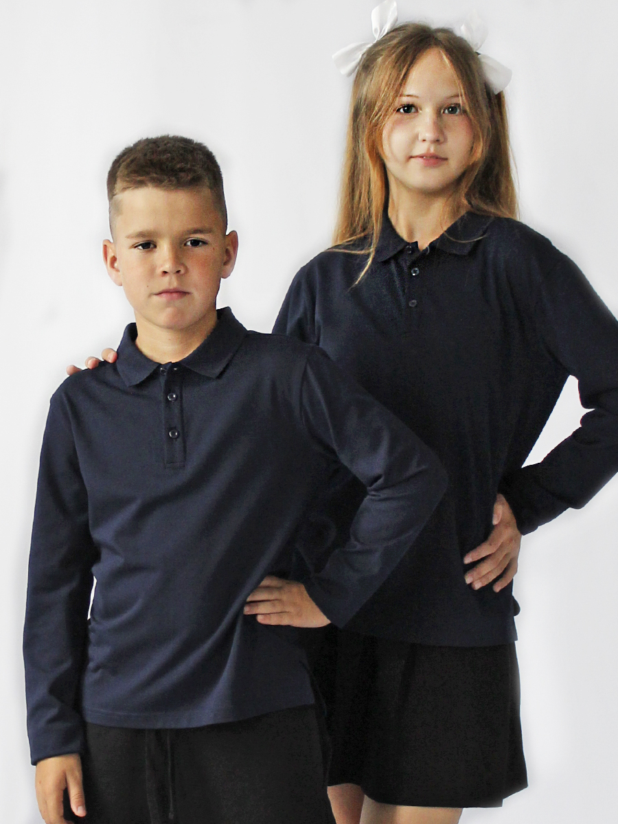 Лонгслив STELLA MODA 15201 тёмно-синий - фото 3