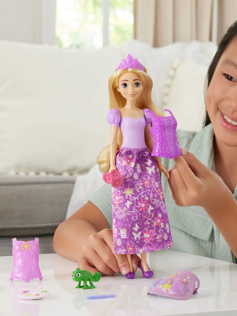 Кукла модельная Arnetta Mattel Disney Принцесса Рапунцель с нарядом высота 27 см JBG09 - фото 4