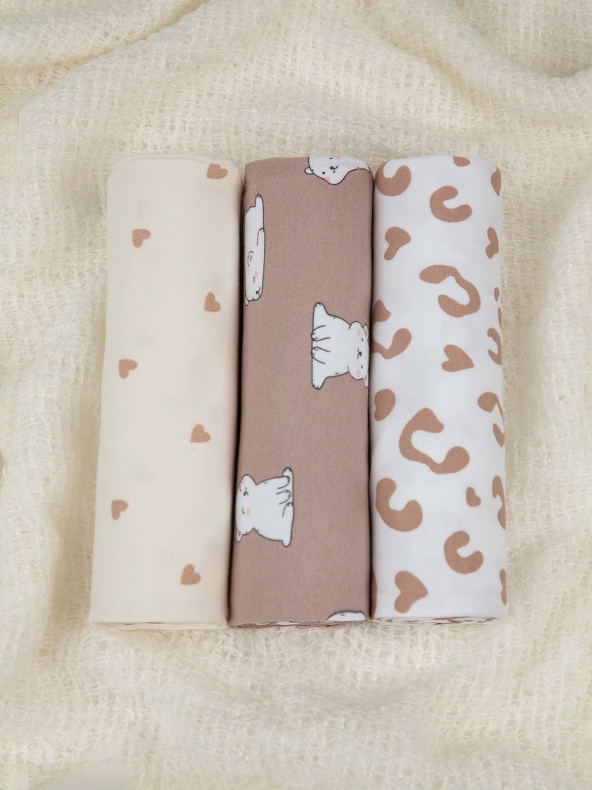 Пелёнка inlovery трикотаж 85х100 см 3 шт. - фото 9