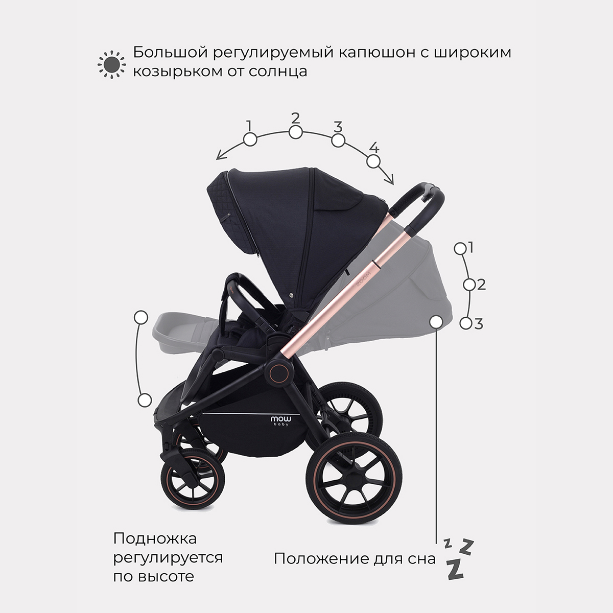 Коляска 3в1 MOWbaby Zoom - фото 9