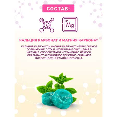 Леденцы Десмол от изжоги с кальцием и магнием