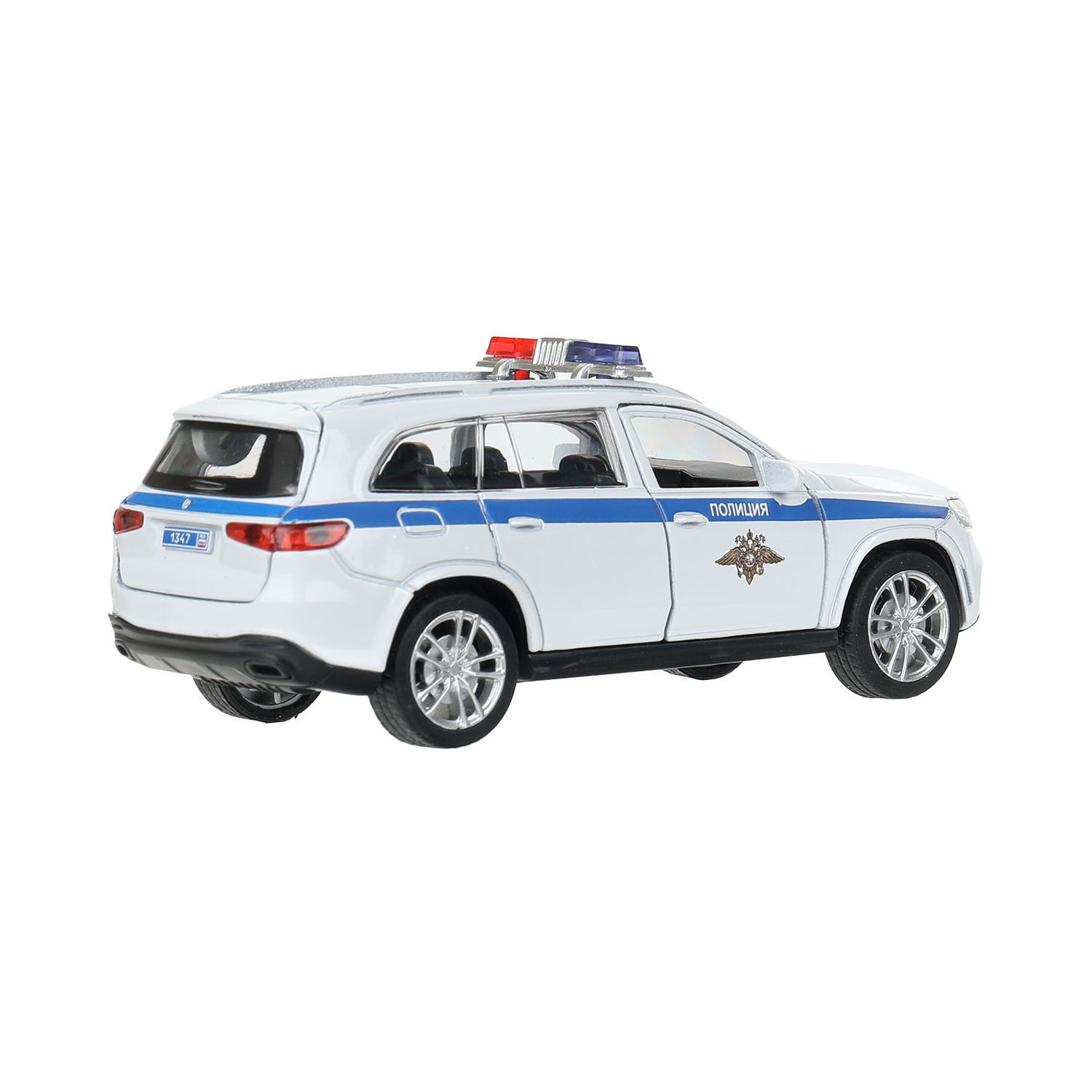 Полицейская машина Технопарк Mercedes Benz белый 396481 - фото 5