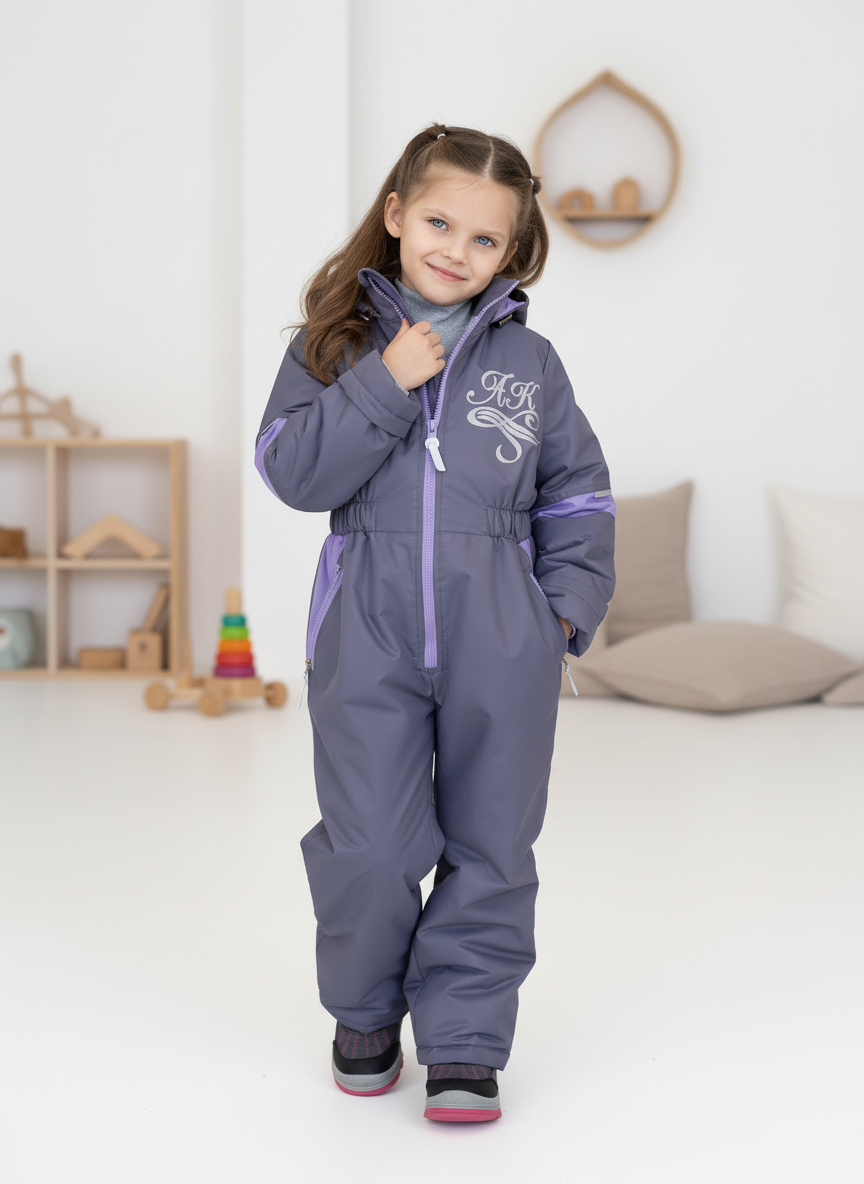 Изображение товара Детский демисезонный комбинезон Arctic kids 116 для девочек водозащитный утепленный мембрана