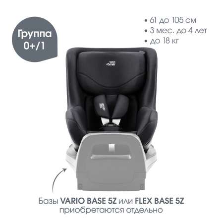Автокресло Britax Roemer Dualfix 5Z Classic Deep Black Isofix 0+/1 (0-18 кг)