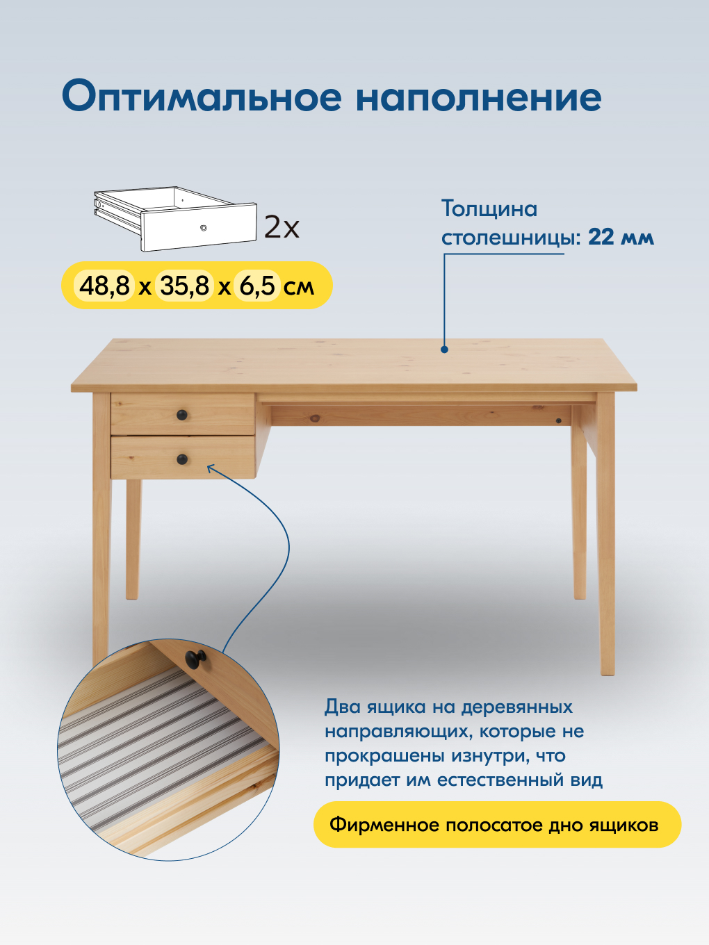 Письменный стол IKEA ВУХТЫМ - фото 5