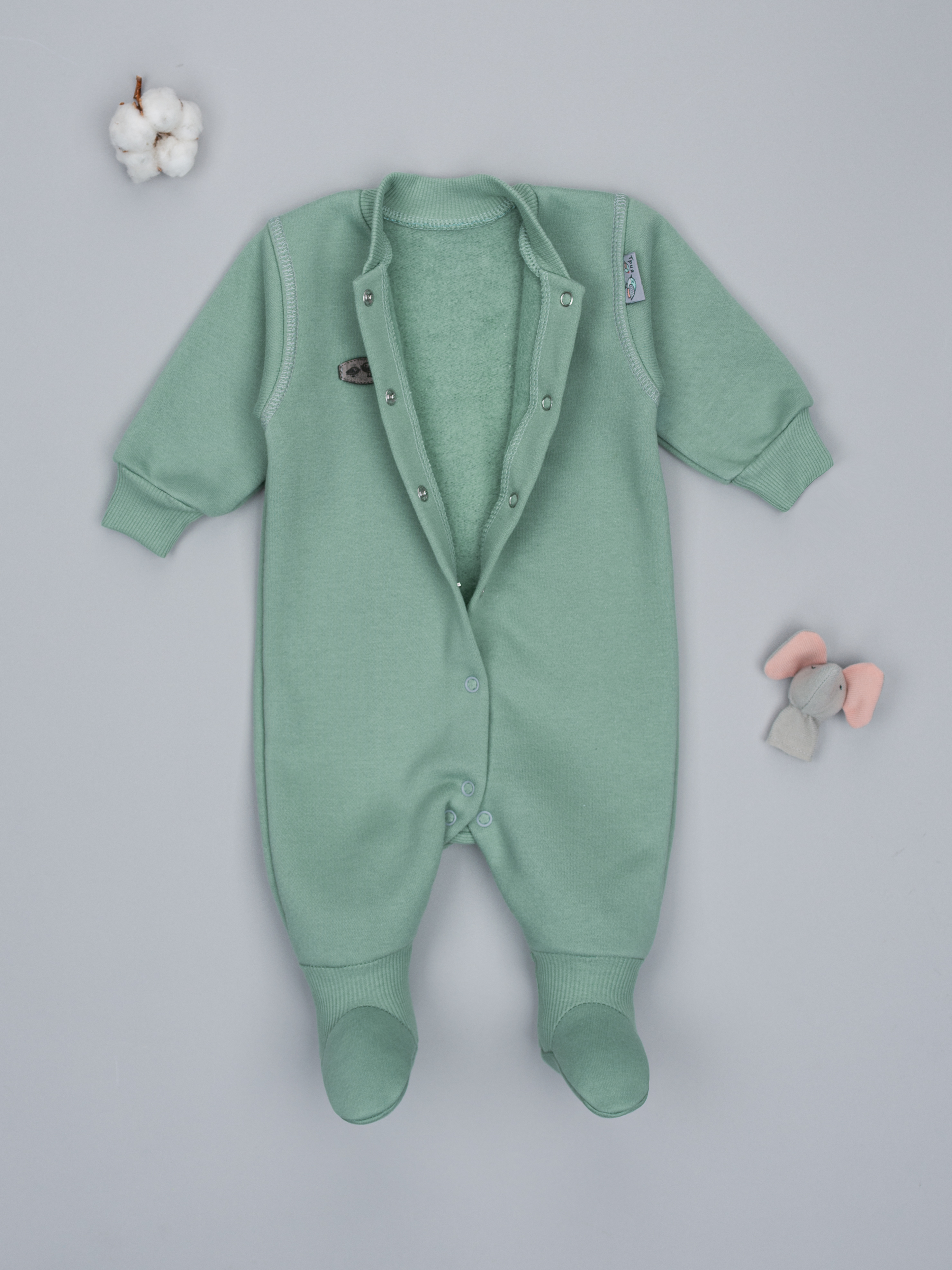 Комбинезон ТРИЯ 1164 футер 3-х нитка шалфей - фото 3