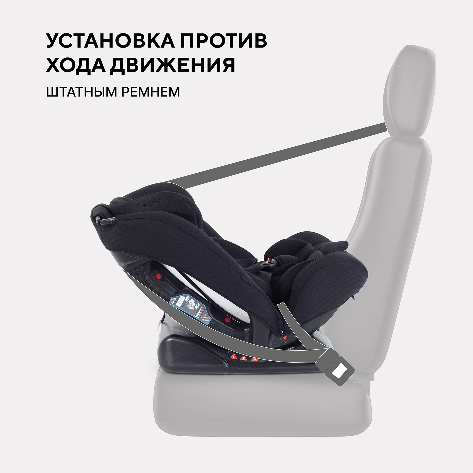 Автокресло Rant Basic Unity next 0+/1/2/3 (0-36 кг) черный - фото 4