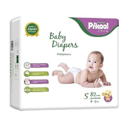 Подгузники Pikool Premium S 82 шт.