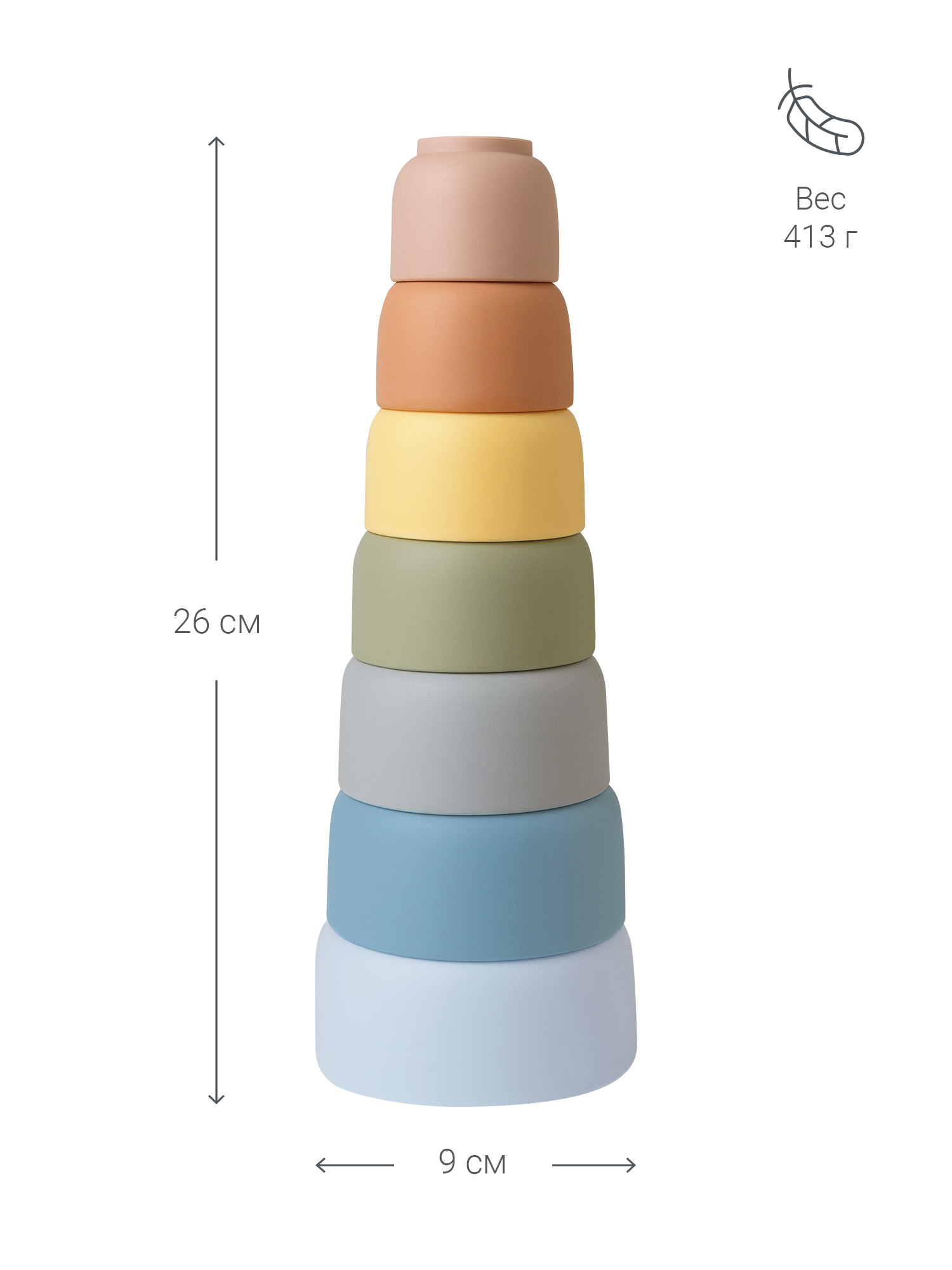 Игрушка edda пирамидка Морские обитатели - фото 9