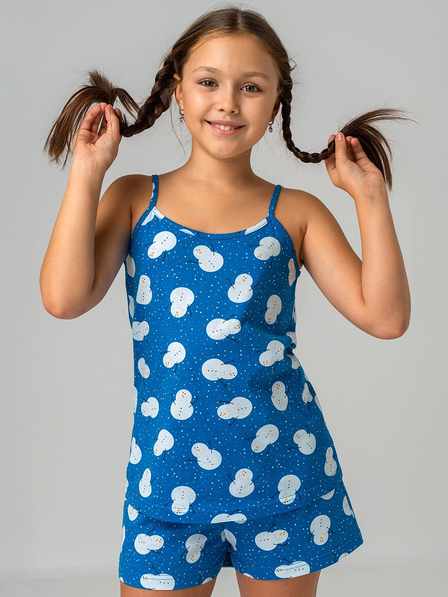 Пижама HappyFox HF410SPснеговики.на.синем - фото 1