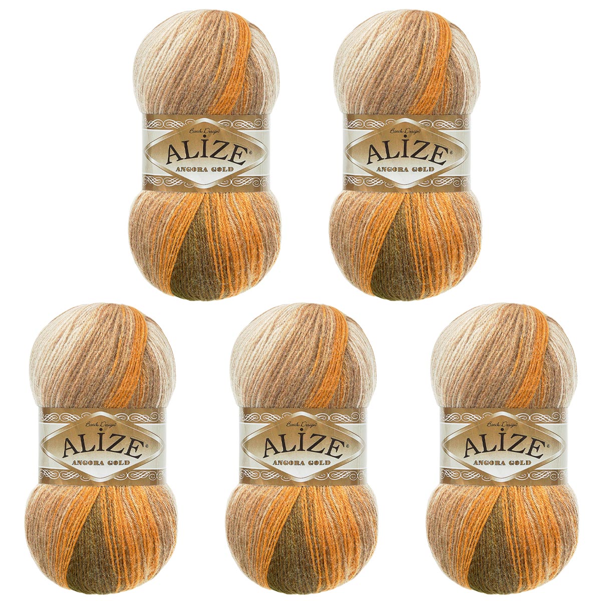 Пряжа для вязания Alize Angora Gold Batik 100 г 550 м 5шт - фото 1