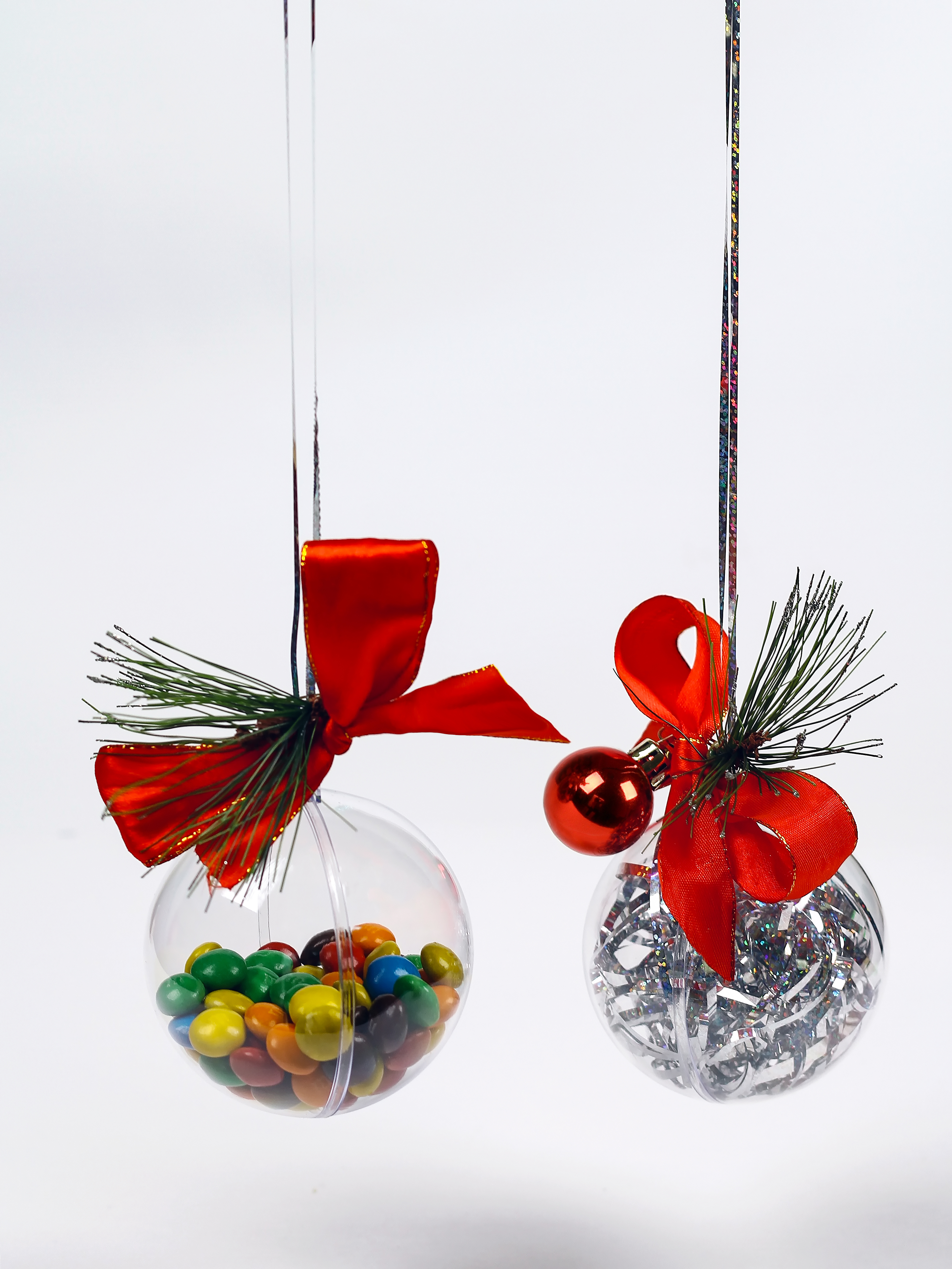 Шары прозрачные пластиковые CMGS заготовки для елочных игрушек, декорирования и декупажа набор 5 шт 5 см - фото 2