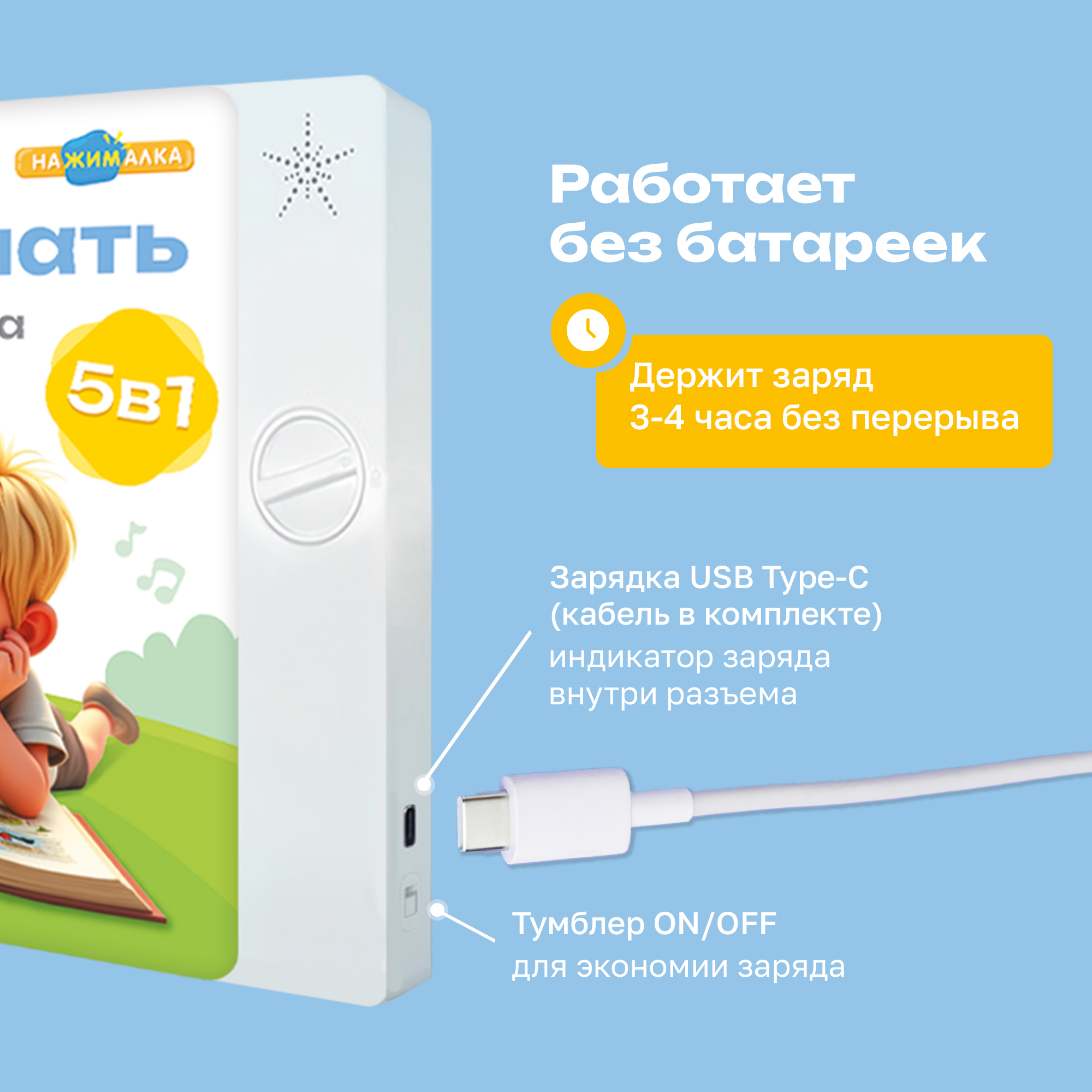 Говорящая Книга Нажималка BertToys 5 в 1 "Хочу всё знать" - фото 10